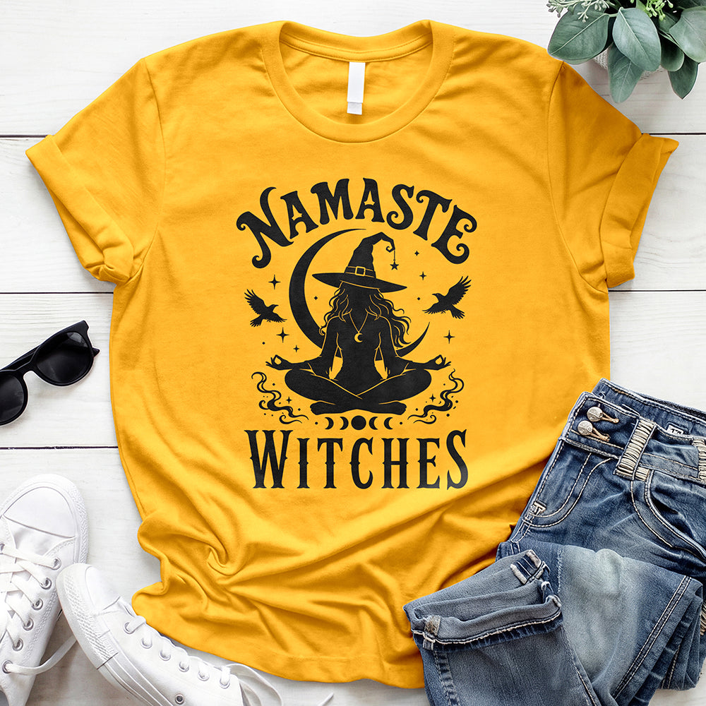 Namaste Witches Tee — Gold