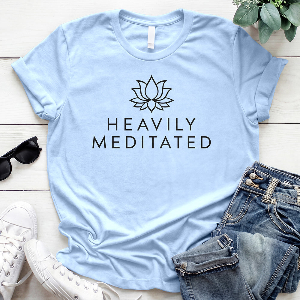 Heavily Meditated Tee — Light Blue