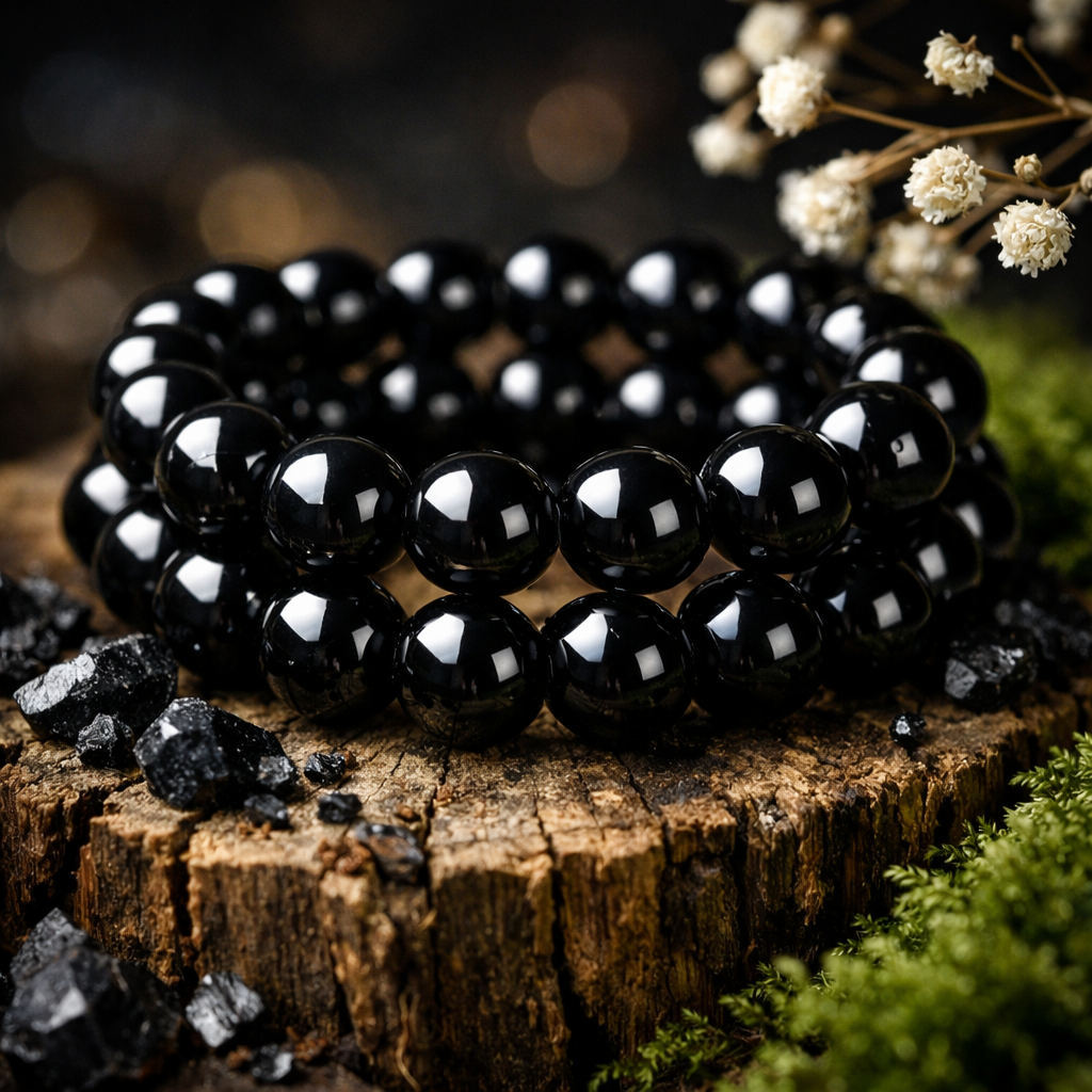 Longevity Black Obsidian Bracelet