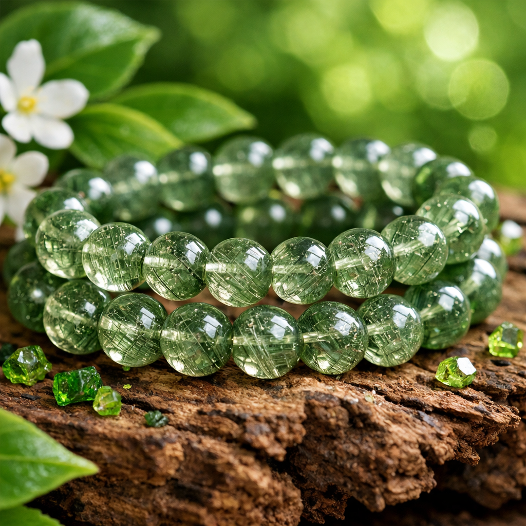 Healthy Green Rutilated Quartz Bracelet