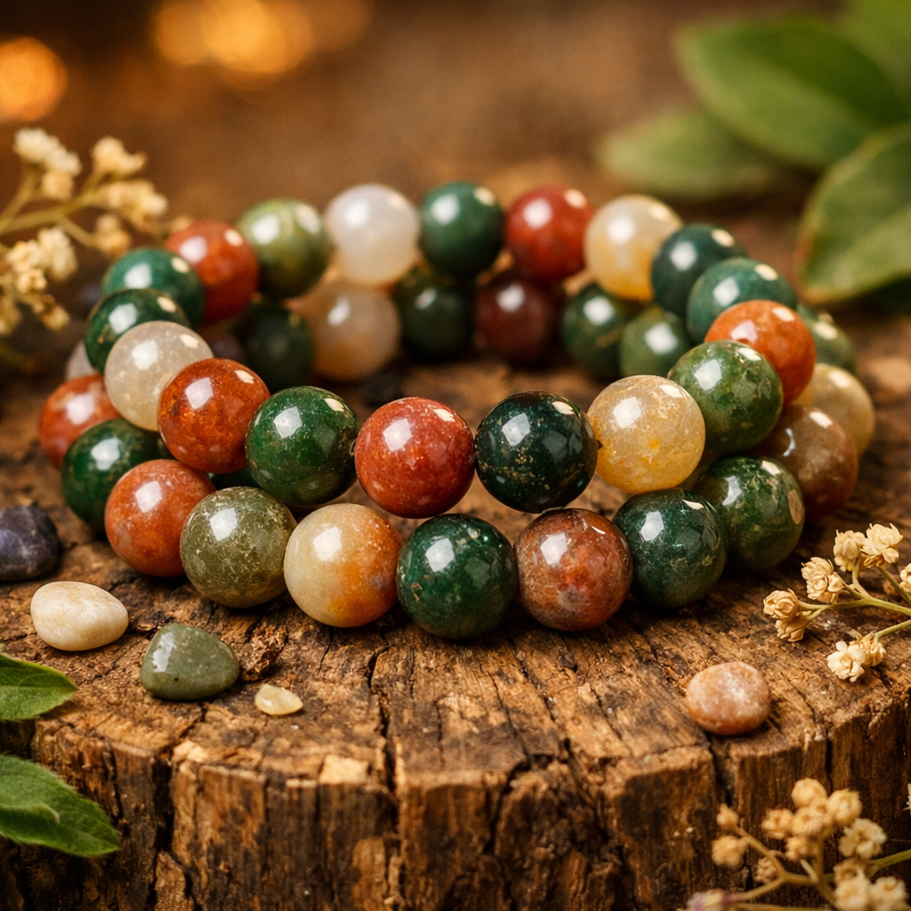 Happiness Indian Agate Bracelet