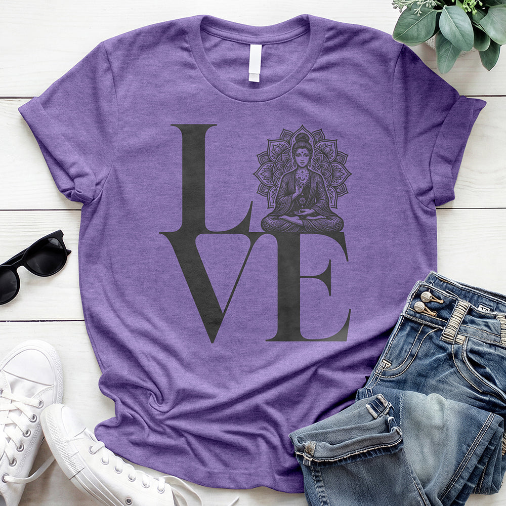 Love Meditation Tee - Heather Purple