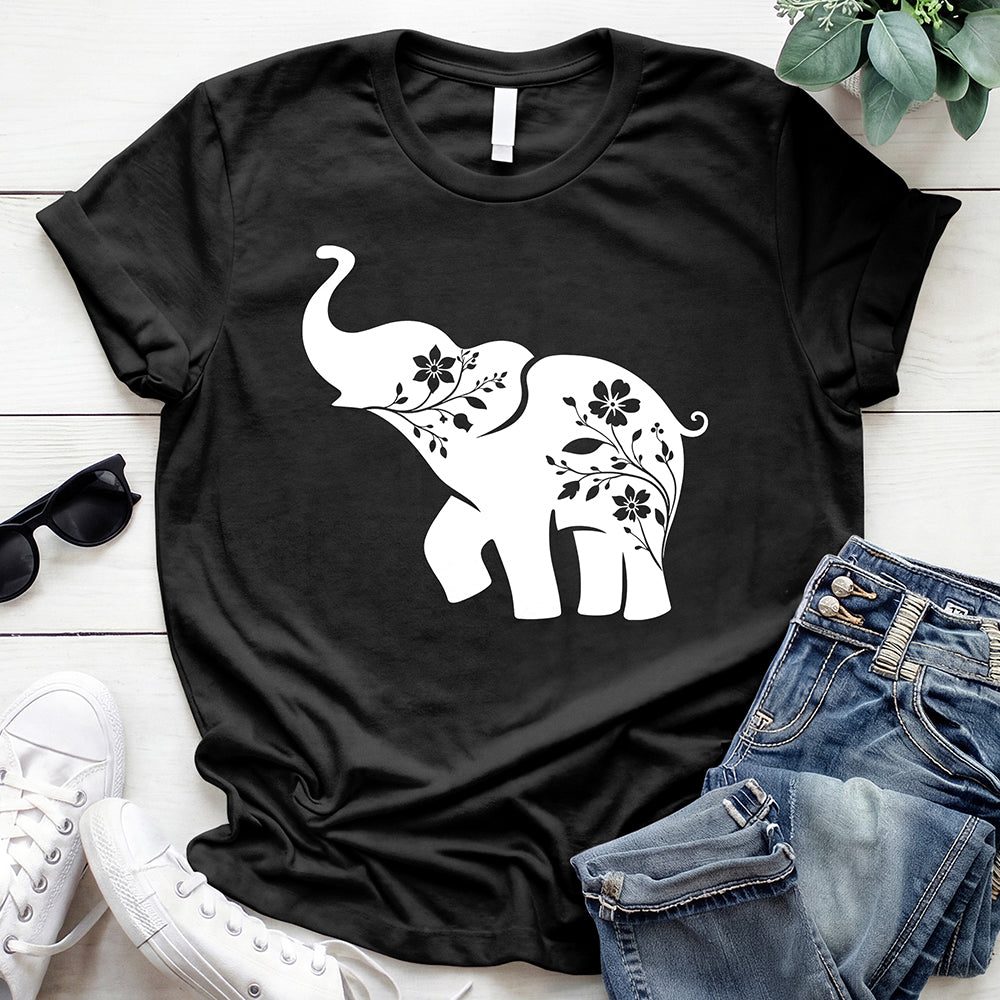 Floral Elephant 3 Offer — Black