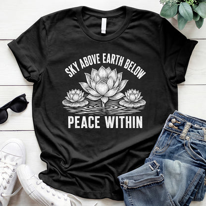 Sky Above Earth Below Tee — Black