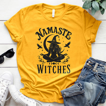 Namaste Witches Tee — Gold