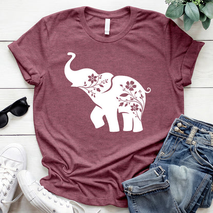 Floral Elephant 3 Offer — Heather Maroon