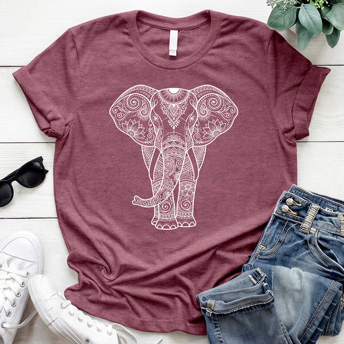 Mandala Elephant Offer — Heather Maroon