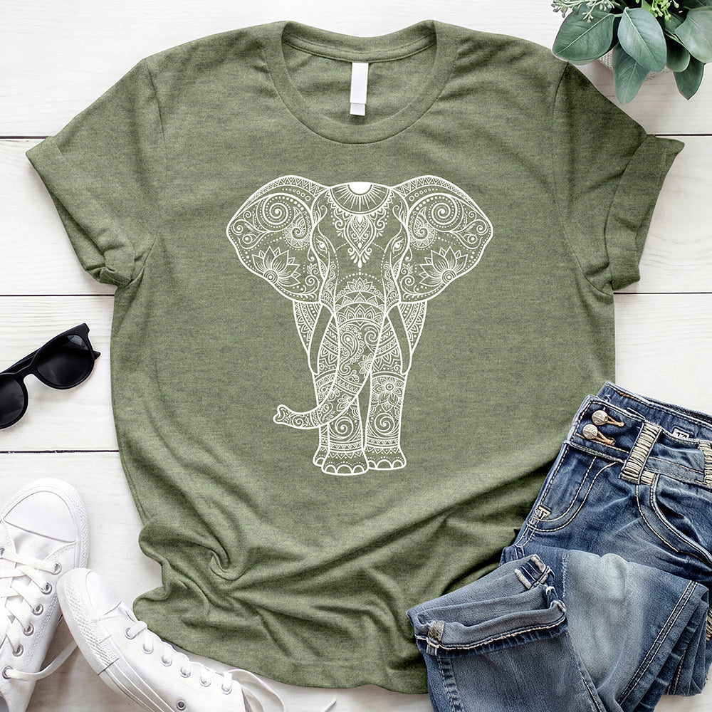 Mandala Elephant Offer — Heather Military Green