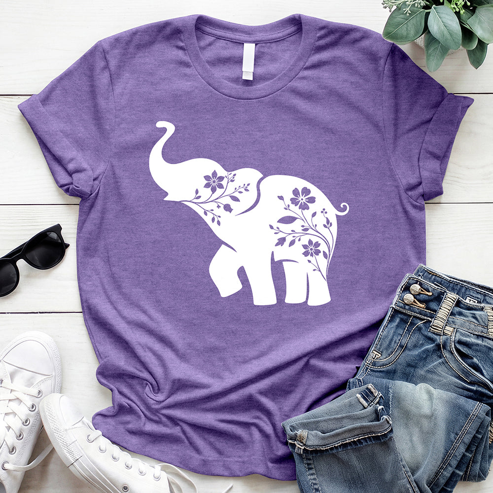 Floral Elephant 3 Offer — Heather Purple