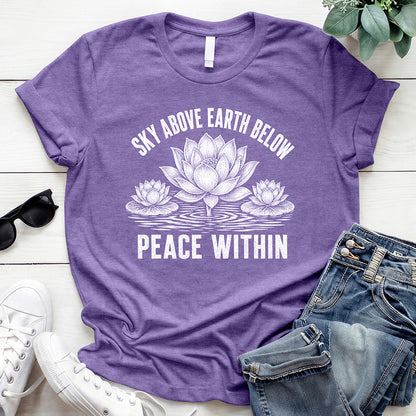 Sky Above Earth Below Tee — Heather Purple