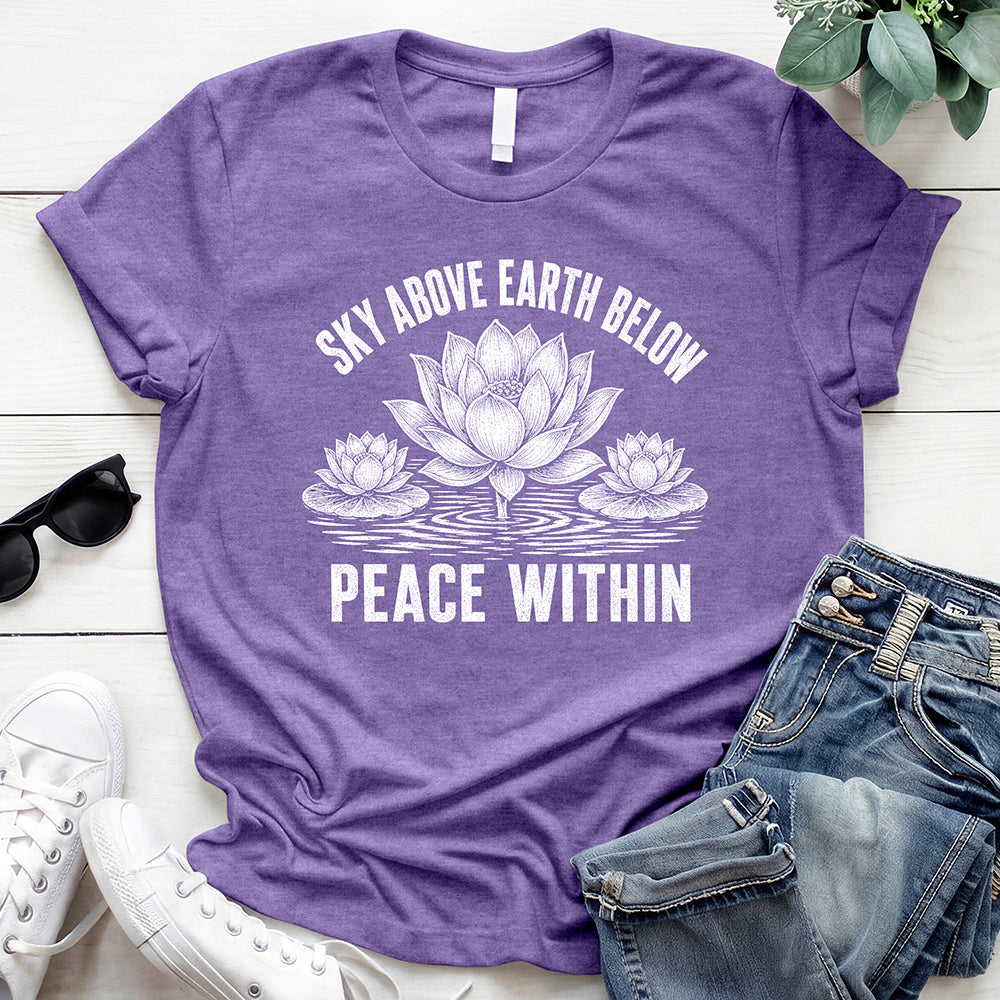Sky Above Earth Below Tee — Heather Purple