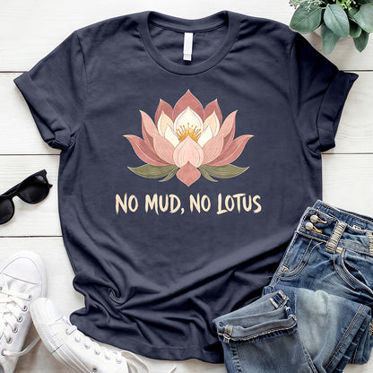 No Mud, No Lotus Tee — Navy