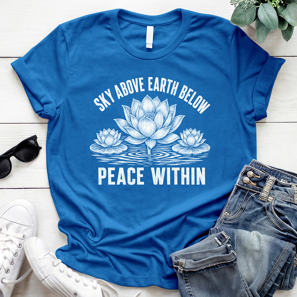Sky Above Earth Below Tee — Royal