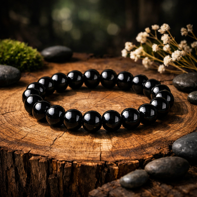 Longevity Black Obsidian Bracelet