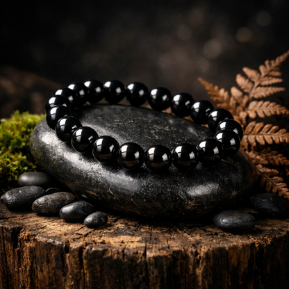 Longevity Black Obsidian Bracelet