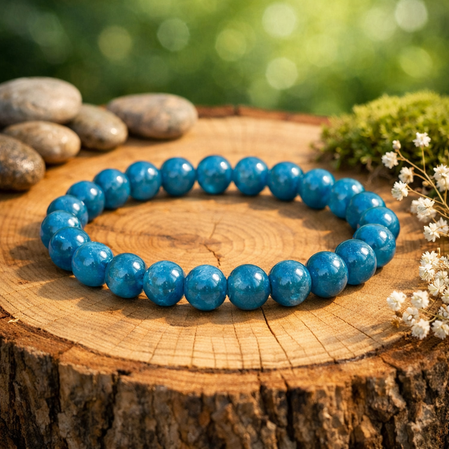 Charm & Aura Blue Apatite Bracelet