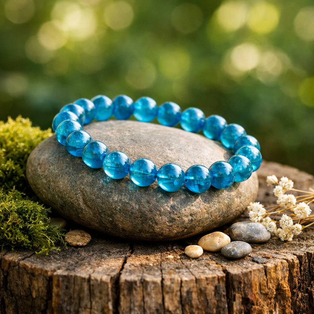 Charm & Aura Blue Apatite Bracelet - Exclusive Offer