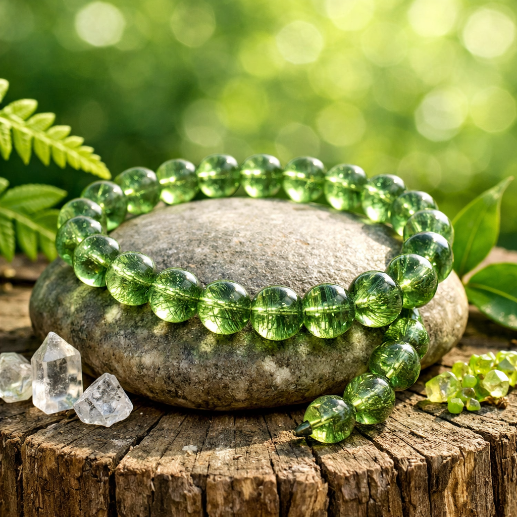 Healthy Green Rutilated Quartz Bracelet