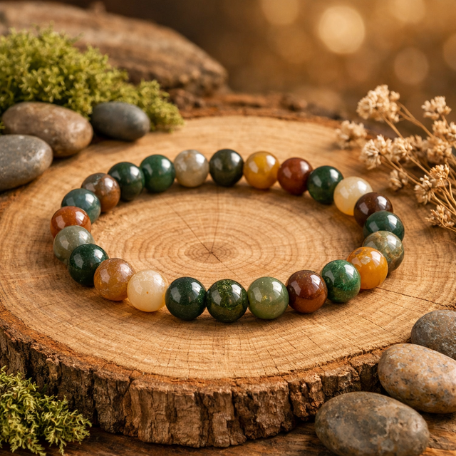 Happiness Indian Agate Bracelet