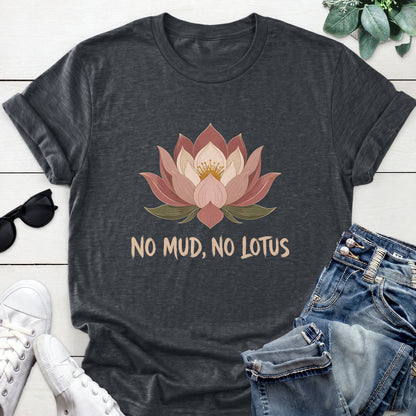 No Mud, No Lotus Tee — Dark Heather