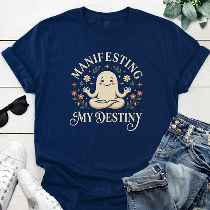 Manifesting My Destiny Ghost Tee — Navy