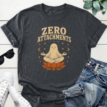 Meditating Ghost Tee — Dark Heather