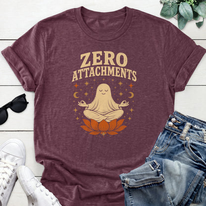 Meditating Ghost Tee — Heather Maroon