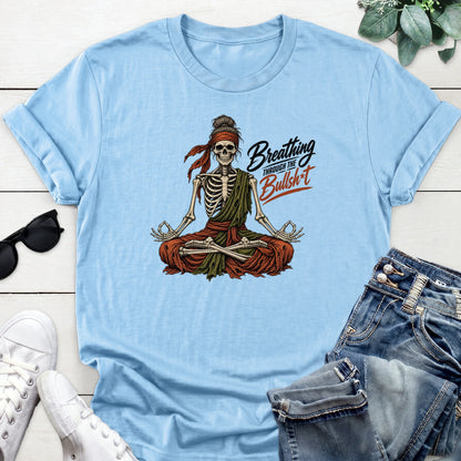 Breathing Through The BS Tee — Light Blue