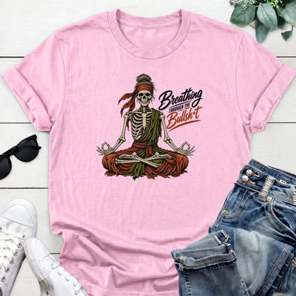 Breathing Through The BS Tee — Light Pink