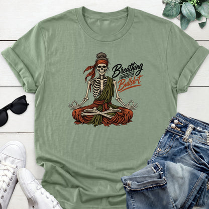 Breathing Through The BS Tee — Sage