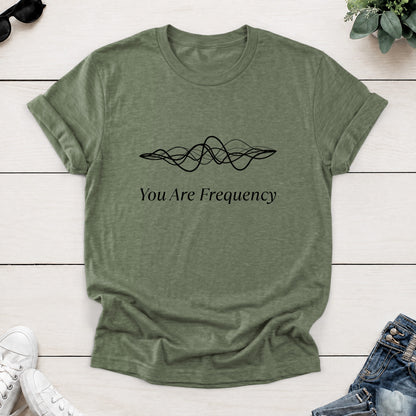 You Are Frequency Tee — Heather Military Green