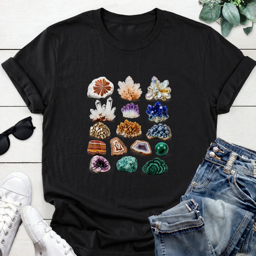Crystal Gemstone Tee — Black