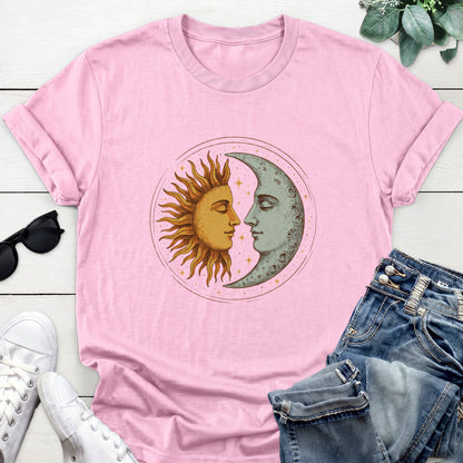 Sun And Moon Tee — Light Pink