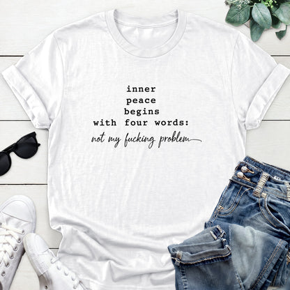 Inner Peace Quote Tee — White