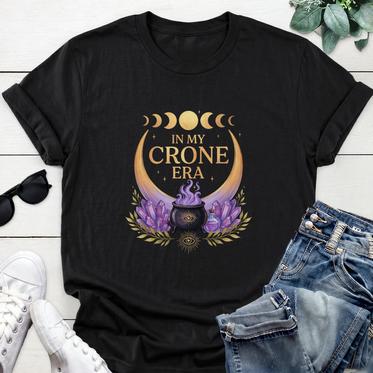 In My Crone Era Tee — Black