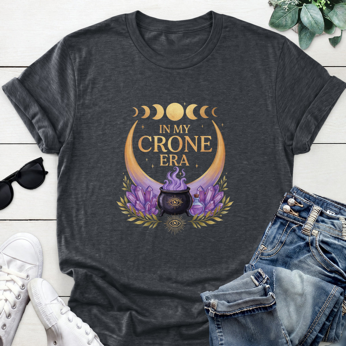 In My Crone Era Tee — Dark Heather