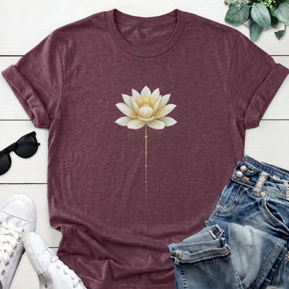 Ornamental Lotus Tee — Heather Maroon