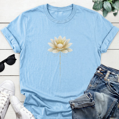 Ornamental Lotus Tee — Light Blue