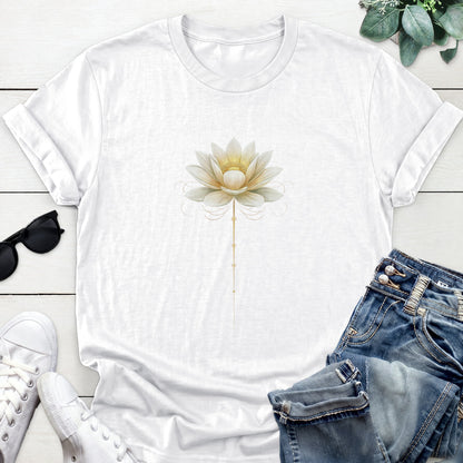 Ornamental Lotus Tee — White