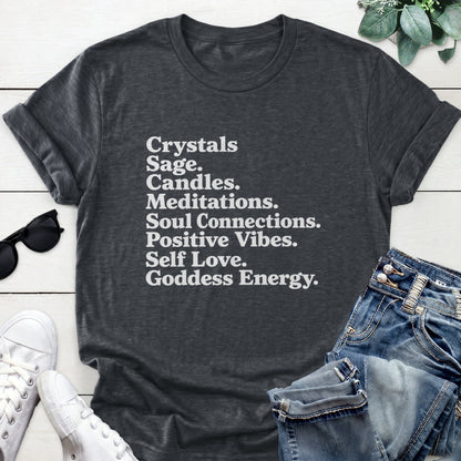 Goddess Energy Typography Tee — Dark Heather