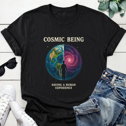 Cosmic Being Tee — Black