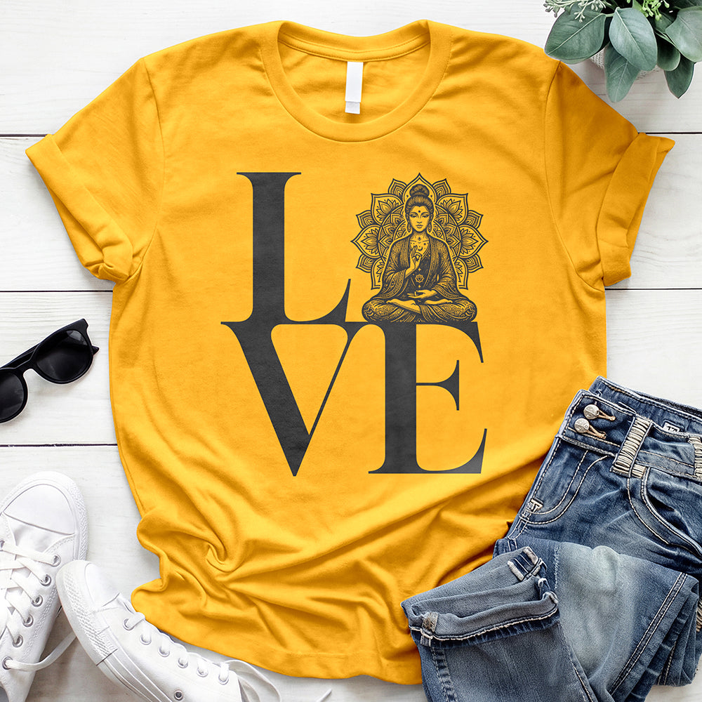 Love Meditation Tee - Gold