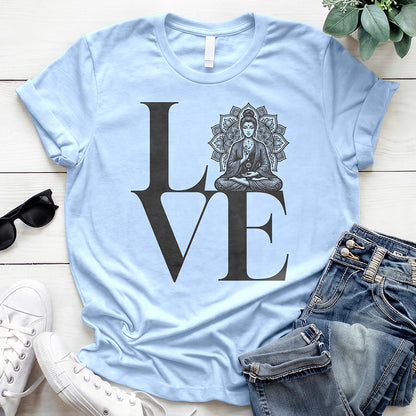 Love Meditation Tee - Light Blue