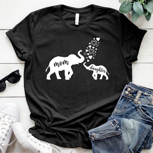Mom and Daughter Elephant Offer — Black
